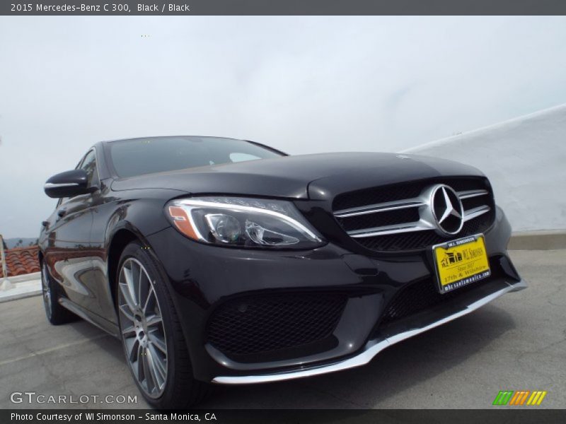 Black / Black 2015 Mercedes-Benz C 300