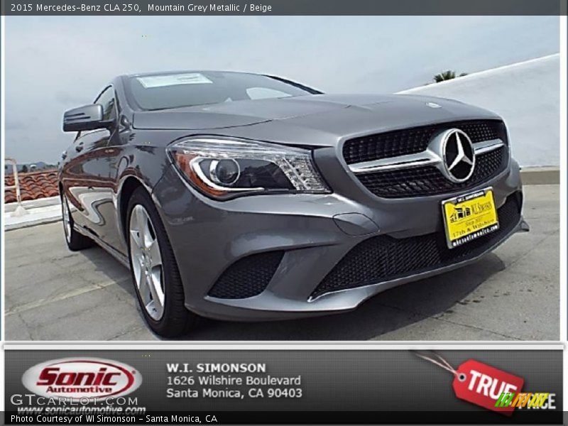 Mountain Grey Metallic / Beige 2015 Mercedes-Benz CLA 250