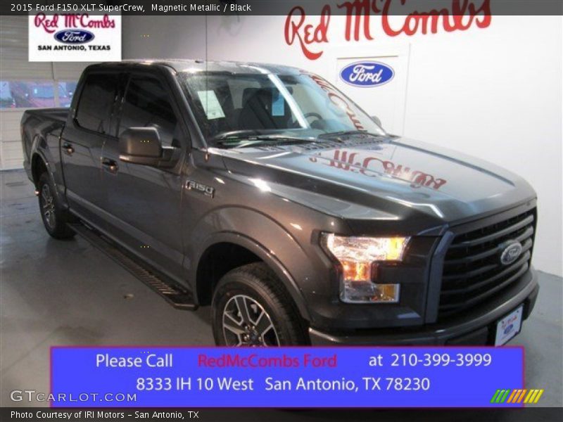 Magnetic Metallic / Black 2015 Ford F150 XLT SuperCrew