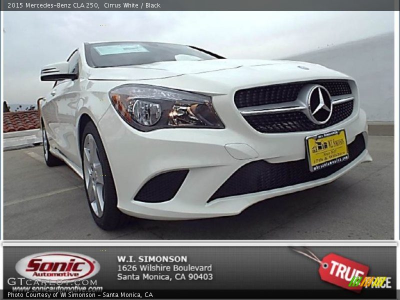 Cirrus White / Black 2015 Mercedes-Benz CLA 250