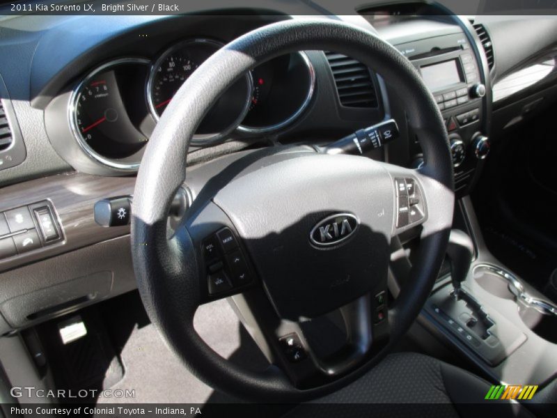 Bright Silver / Black 2011 Kia Sorento LX