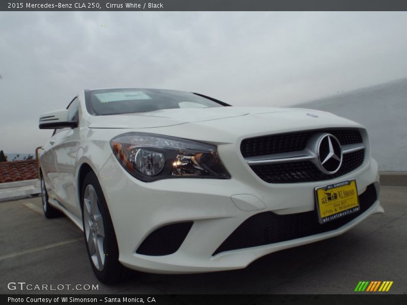 Cirrus White / Black 2015 Mercedes-Benz CLA 250