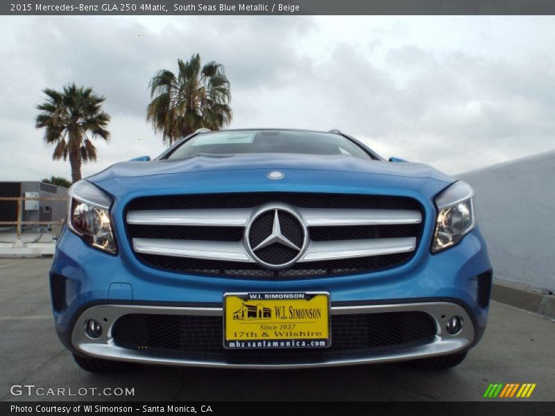 South Seas Blue Metallic / Beige 2015 Mercedes-Benz GLA 250 4Matic