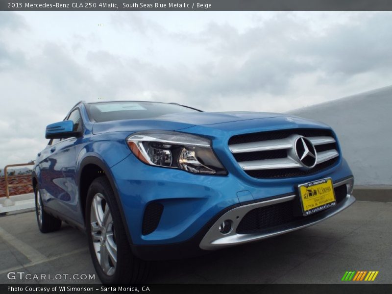 South Seas Blue Metallic / Beige 2015 Mercedes-Benz GLA 250 4Matic