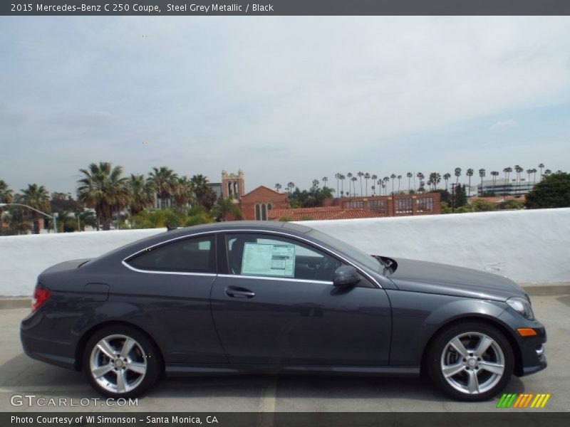 Steel Grey Metallic / Black 2015 Mercedes-Benz C 250 Coupe