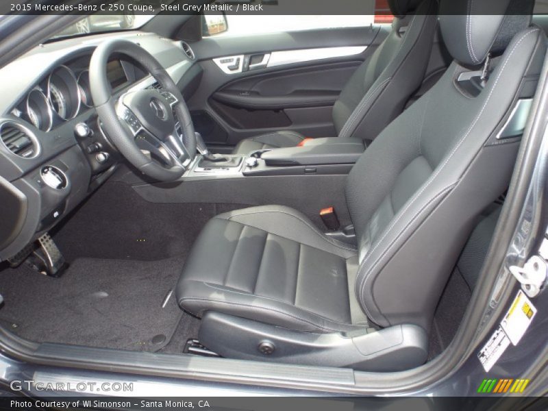 Steel Grey Metallic / Black 2015 Mercedes-Benz C 250 Coupe