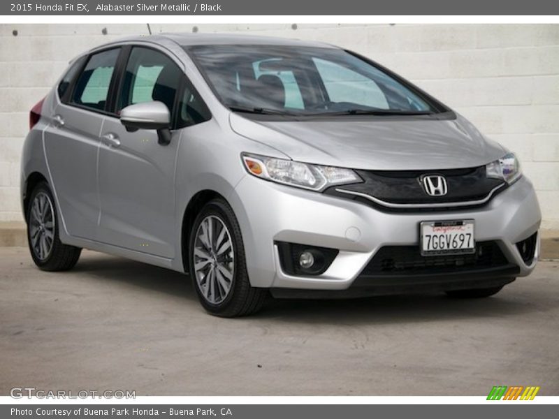 Alabaster Silver Metallic / Black 2015 Honda Fit EX