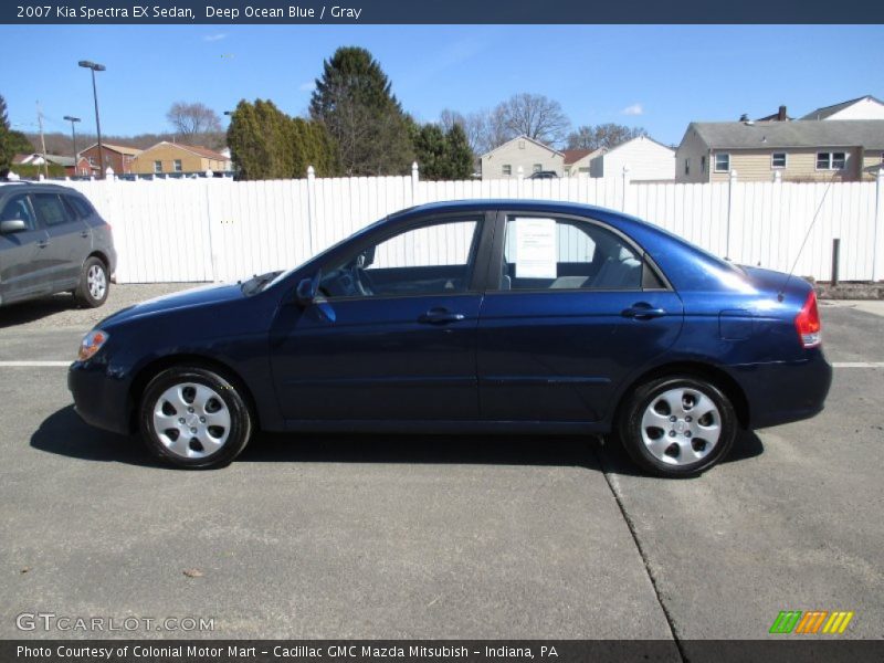 Deep Ocean Blue / Gray 2007 Kia Spectra EX Sedan