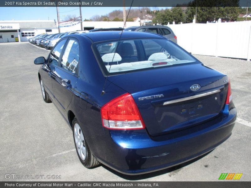 Deep Ocean Blue / Gray 2007 Kia Spectra EX Sedan