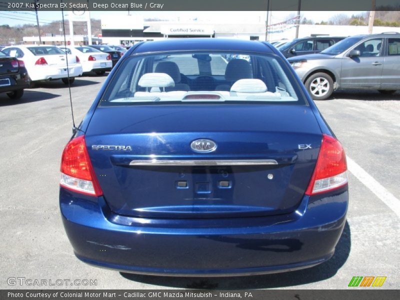 Deep Ocean Blue / Gray 2007 Kia Spectra EX Sedan