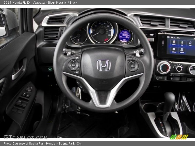 Alabaster Silver Metallic / Black 2015 Honda Fit EX