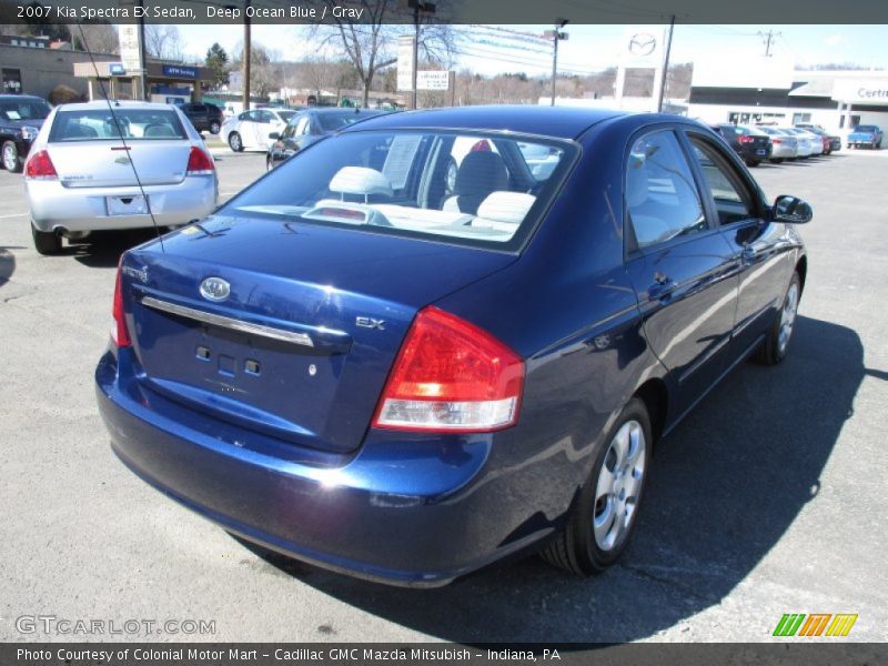 Deep Ocean Blue / Gray 2007 Kia Spectra EX Sedan