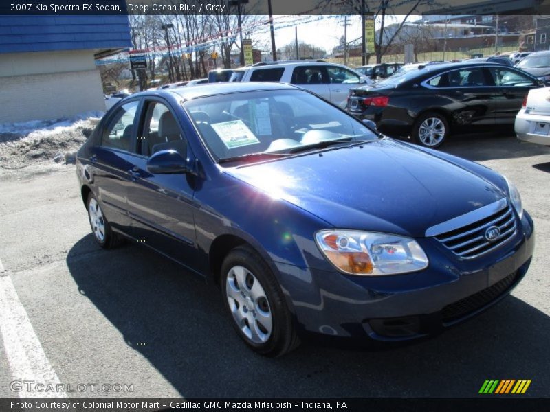 Deep Ocean Blue / Gray 2007 Kia Spectra EX Sedan