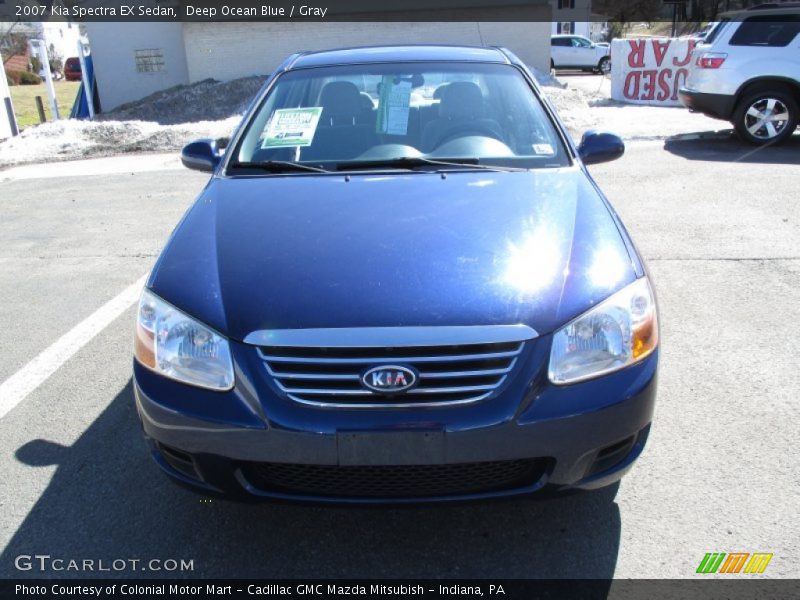 Deep Ocean Blue / Gray 2007 Kia Spectra EX Sedan