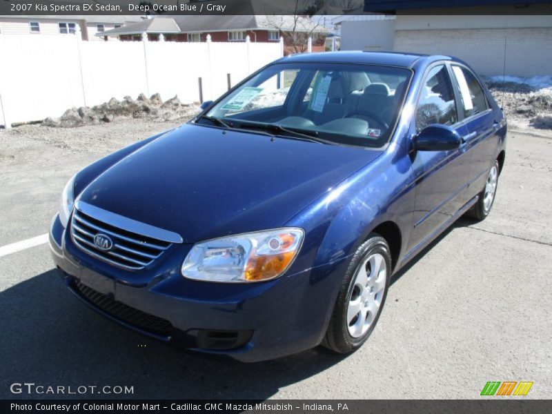 Deep Ocean Blue / Gray 2007 Kia Spectra EX Sedan
