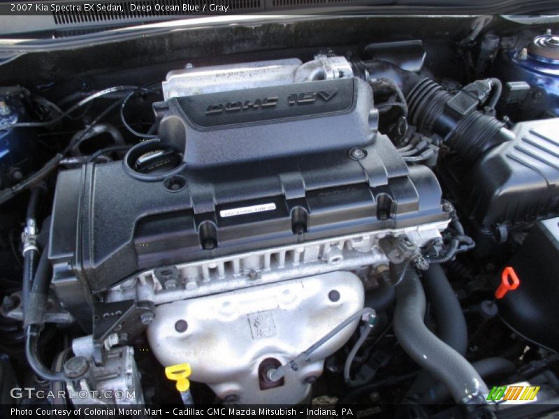 Deep Ocean Blue / Gray 2007 Kia Spectra EX Sedan