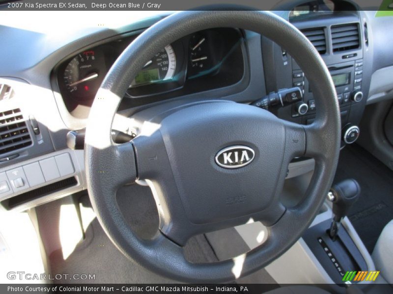 Deep Ocean Blue / Gray 2007 Kia Spectra EX Sedan