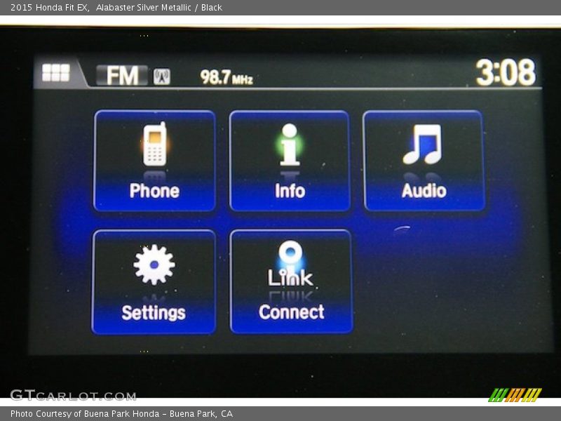 Alabaster Silver Metallic / Black 2015 Honda Fit EX