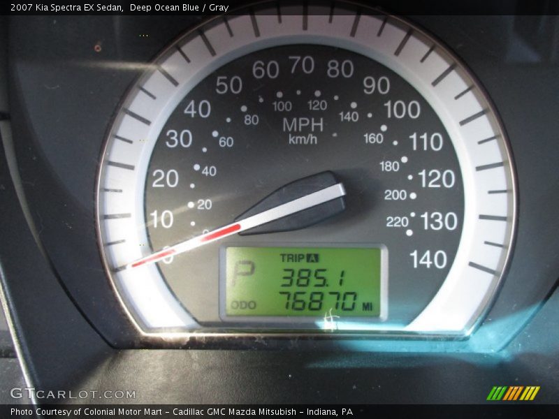 Deep Ocean Blue / Gray 2007 Kia Spectra EX Sedan