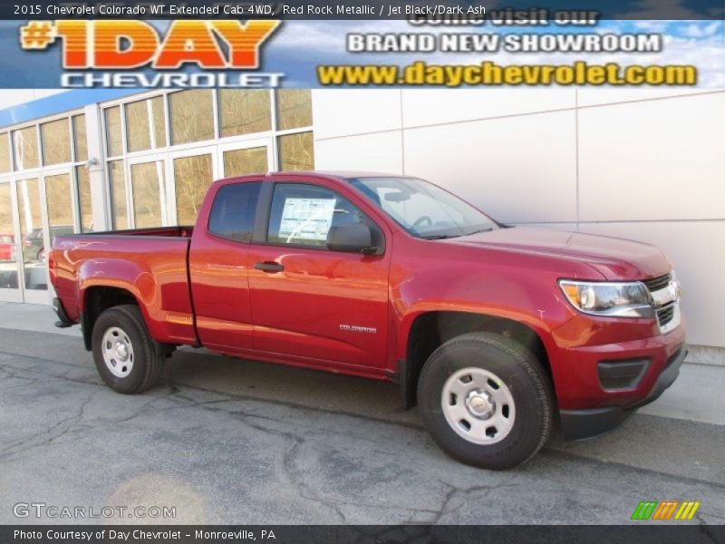 Red Rock Metallic / Jet Black/Dark Ash 2015 Chevrolet Colorado WT Extended Cab 4WD