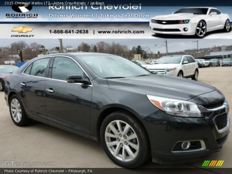 Ashen Gray Metallic / Jet Black 2015 Chevrolet Malibu LTZ