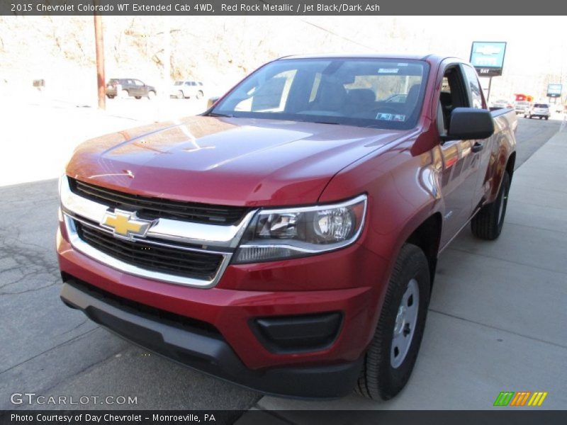 Red Rock Metallic / Jet Black/Dark Ash 2015 Chevrolet Colorado WT Extended Cab 4WD