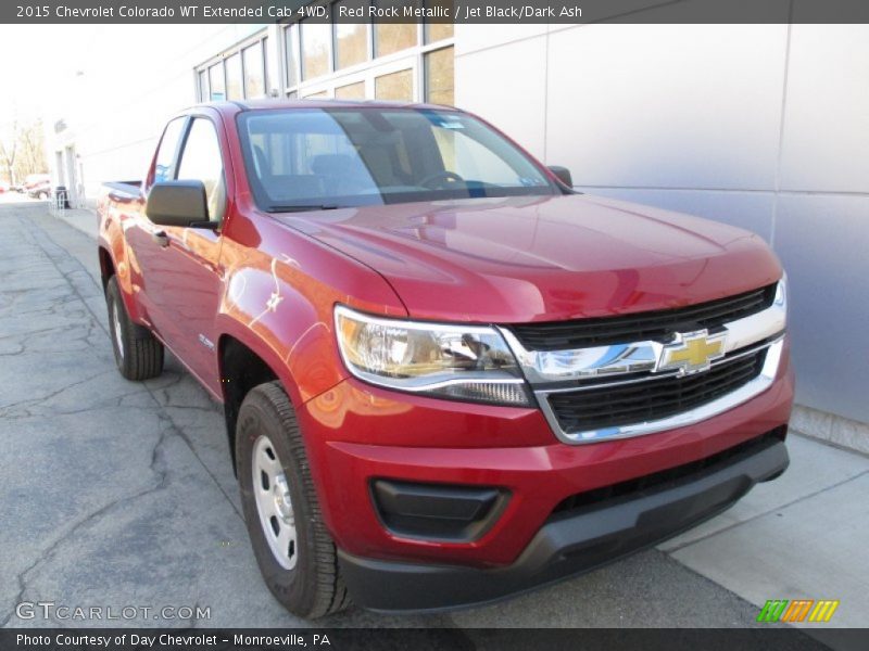 Red Rock Metallic / Jet Black/Dark Ash 2015 Chevrolet Colorado WT Extended Cab 4WD