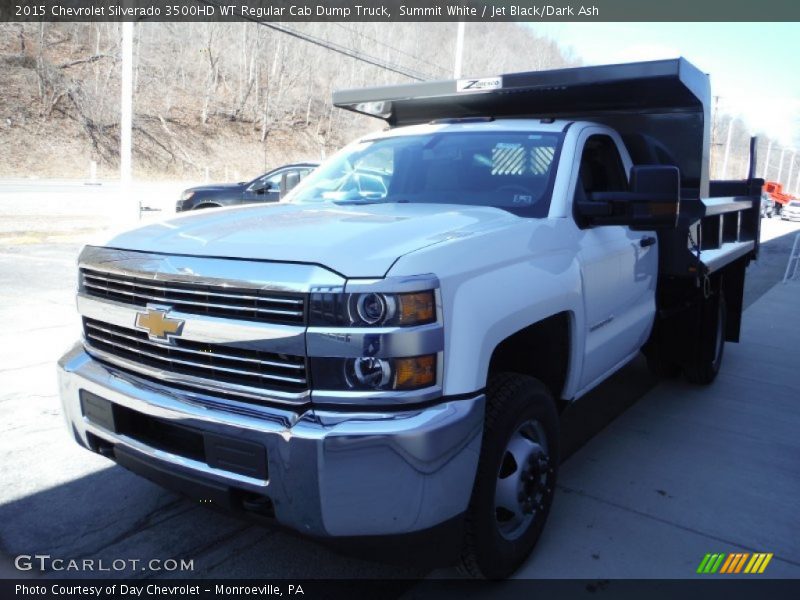 Summit White / Jet Black/Dark Ash 2015 Chevrolet Silverado 3500HD WT Regular Cab Dump Truck