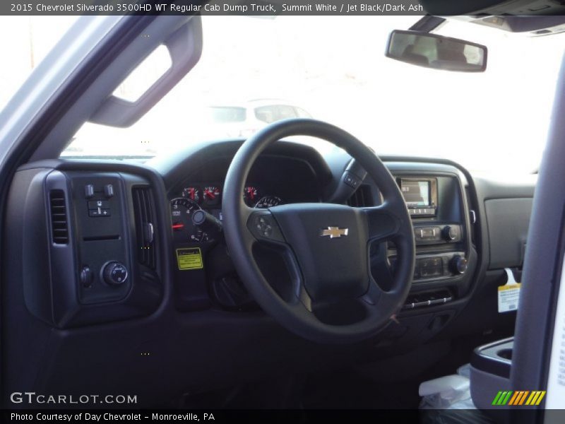 Summit White / Jet Black/Dark Ash 2015 Chevrolet Silverado 3500HD WT Regular Cab Dump Truck