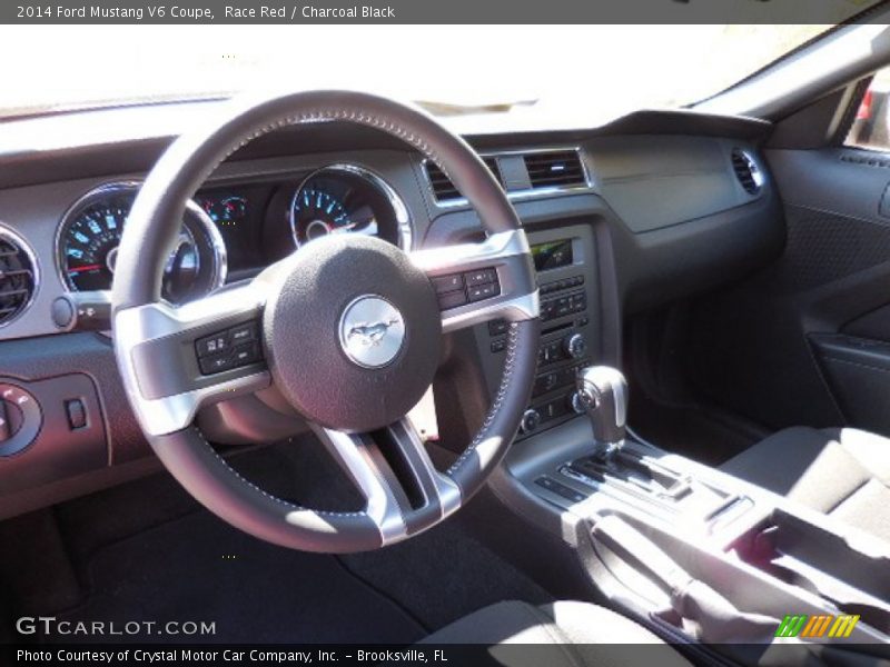 Race Red / Charcoal Black 2014 Ford Mustang V6 Coupe