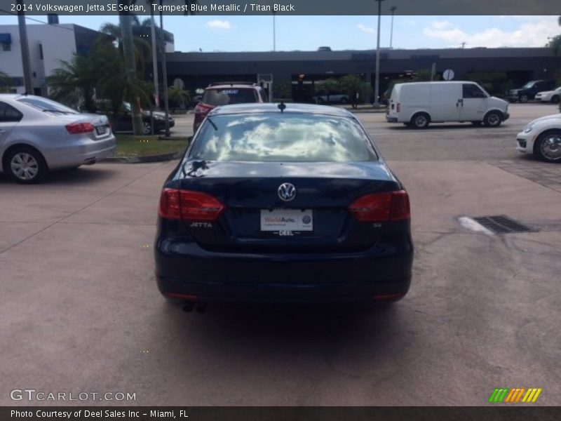 Tempest Blue Metallic / Titan Black 2014 Volkswagen Jetta SE Sedan