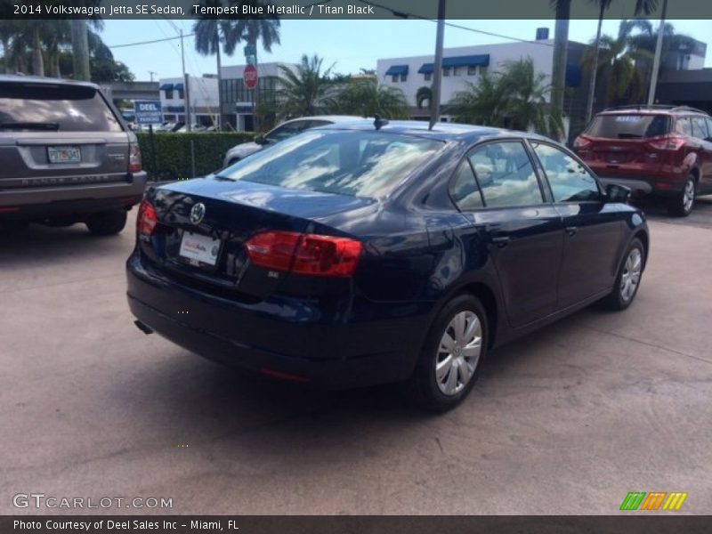 Tempest Blue Metallic / Titan Black 2014 Volkswagen Jetta SE Sedan