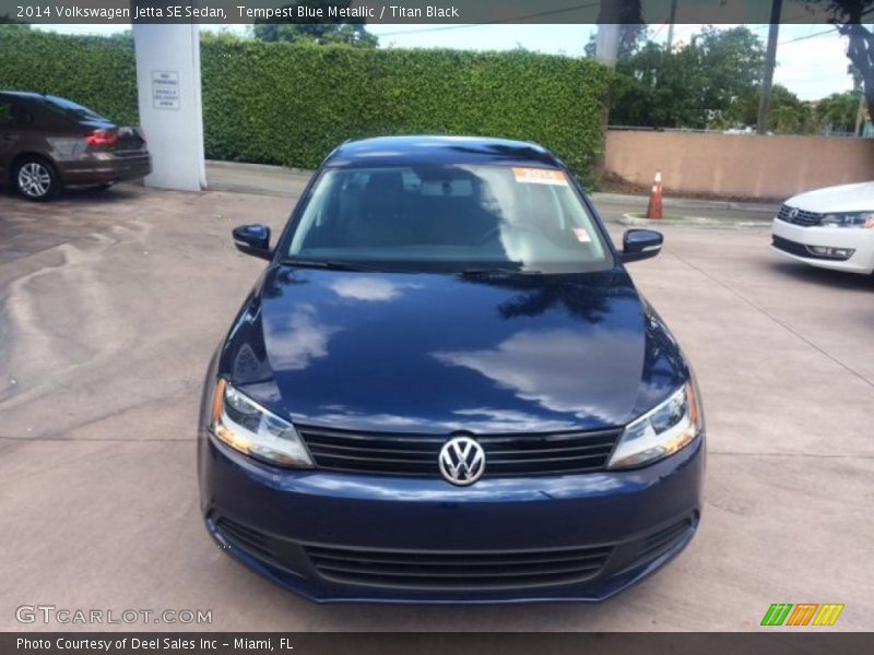 Tempest Blue Metallic / Titan Black 2014 Volkswagen Jetta SE Sedan