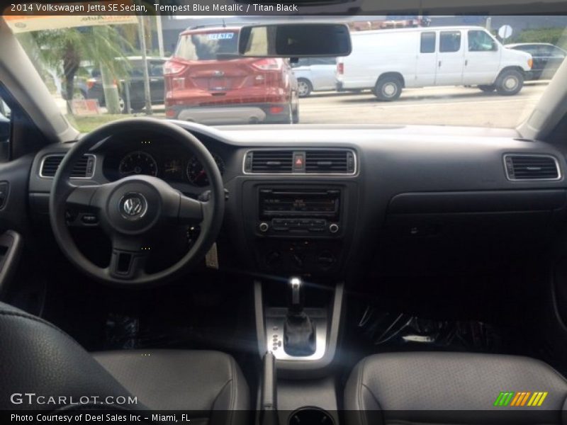 Tempest Blue Metallic / Titan Black 2014 Volkswagen Jetta SE Sedan