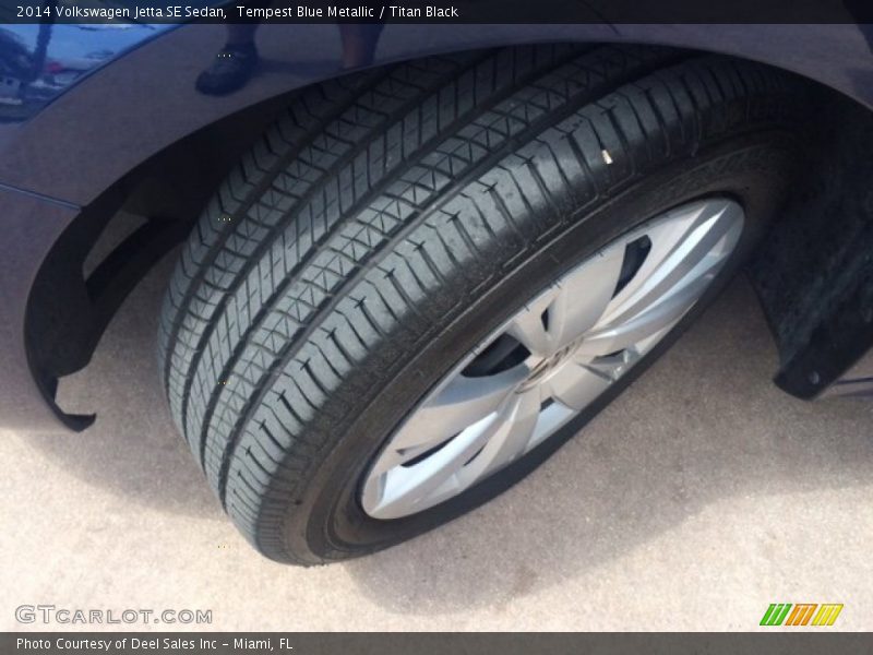 Tempest Blue Metallic / Titan Black 2014 Volkswagen Jetta SE Sedan
