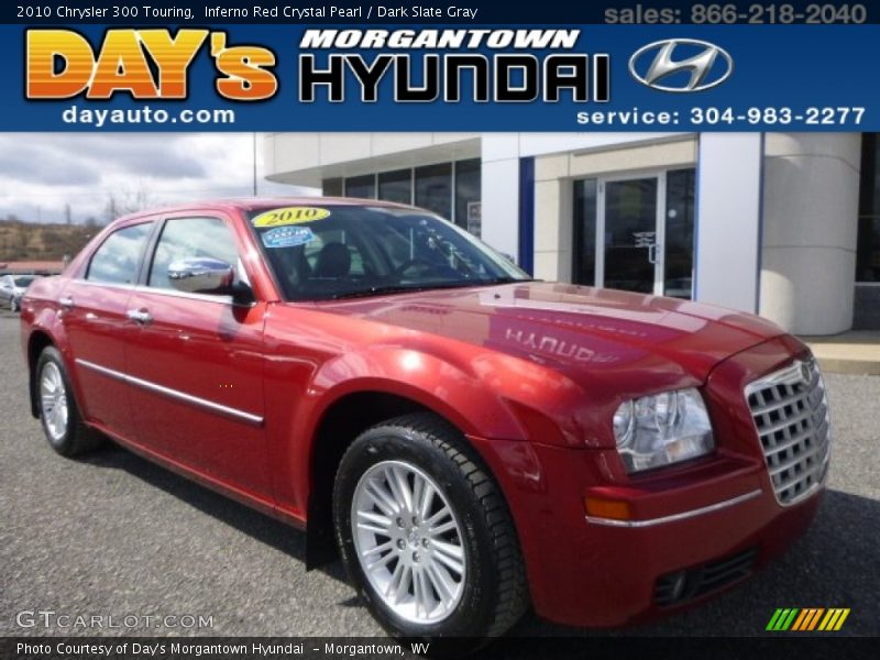 Inferno Red Crystal Pearl / Dark Slate Gray 2010 Chrysler 300 Touring