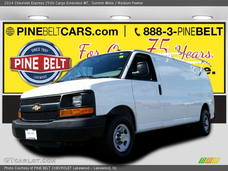 Summit White / Medium Pewter 2014 Chevrolet Express 2500 Cargo Extended WT