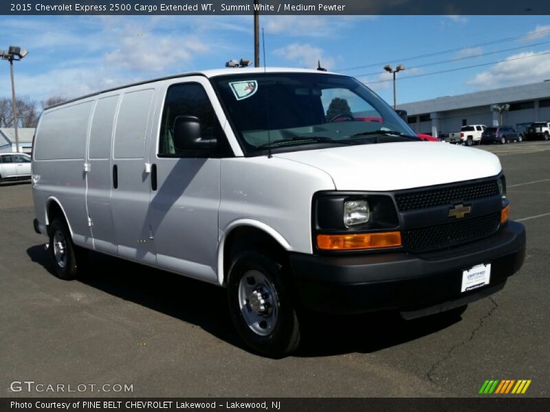 Summit White / Medium Pewter 2015 Chevrolet Express 2500 Cargo Extended WT