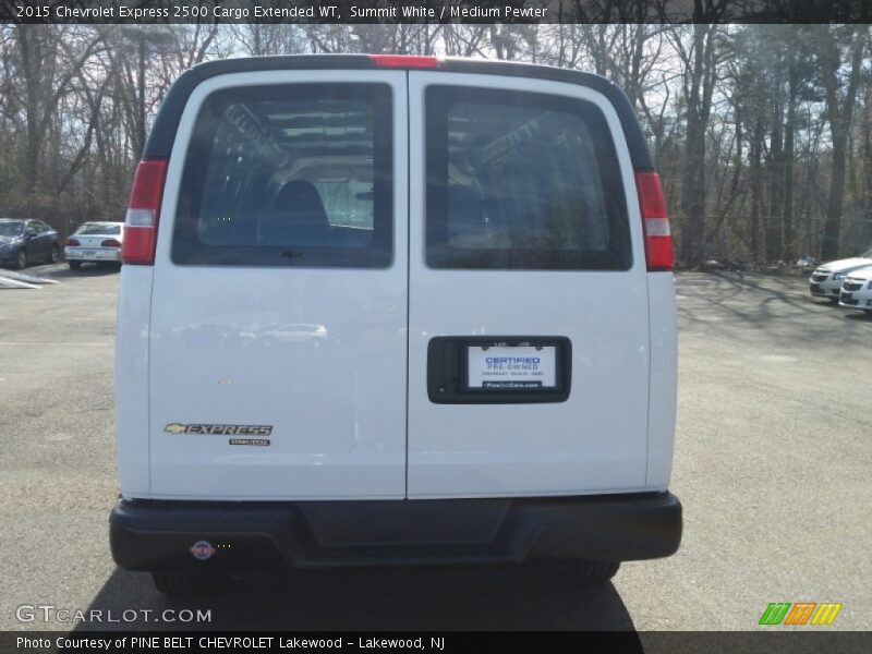 Summit White / Medium Pewter 2015 Chevrolet Express 2500 Cargo Extended WT