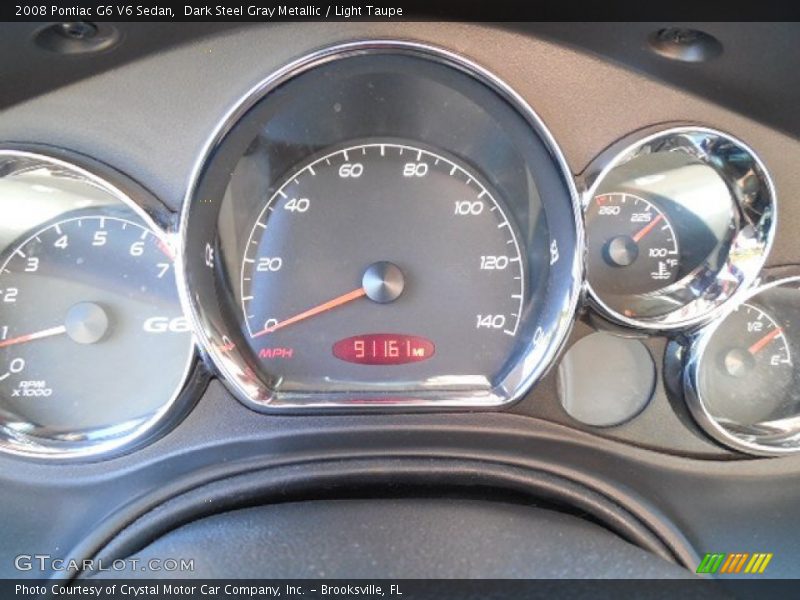 Dark Steel Gray Metallic / Light Taupe 2008 Pontiac G6 V6 Sedan