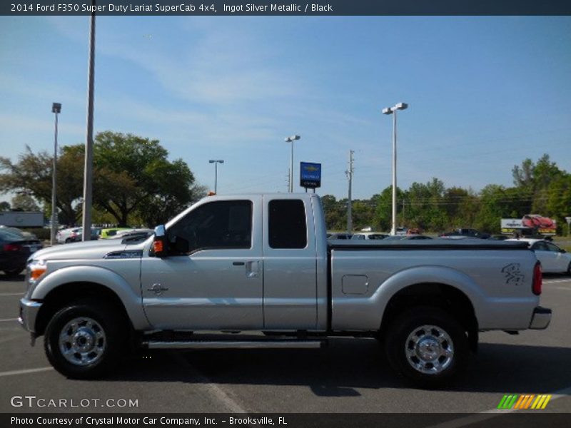 Ingot Silver Metallic / Black 2014 Ford F350 Super Duty Lariat SuperCab 4x4