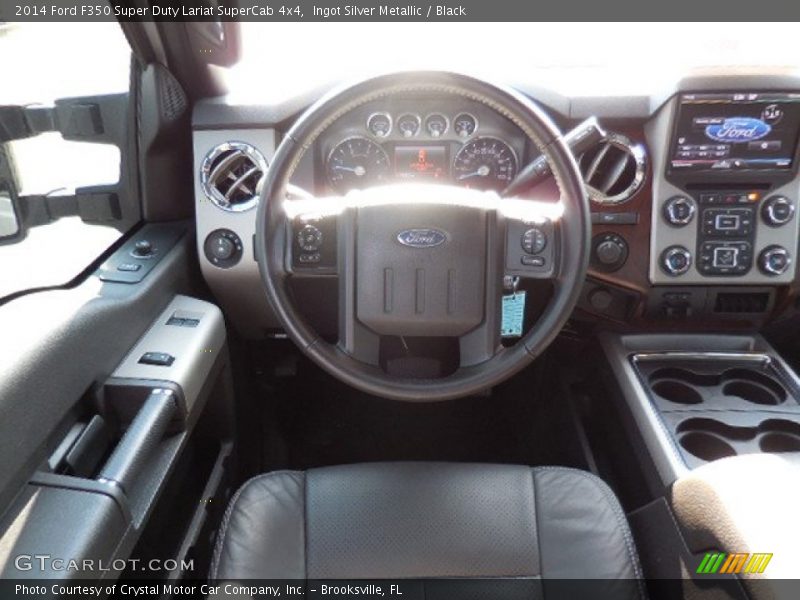 Ingot Silver Metallic / Black 2014 Ford F350 Super Duty Lariat SuperCab 4x4