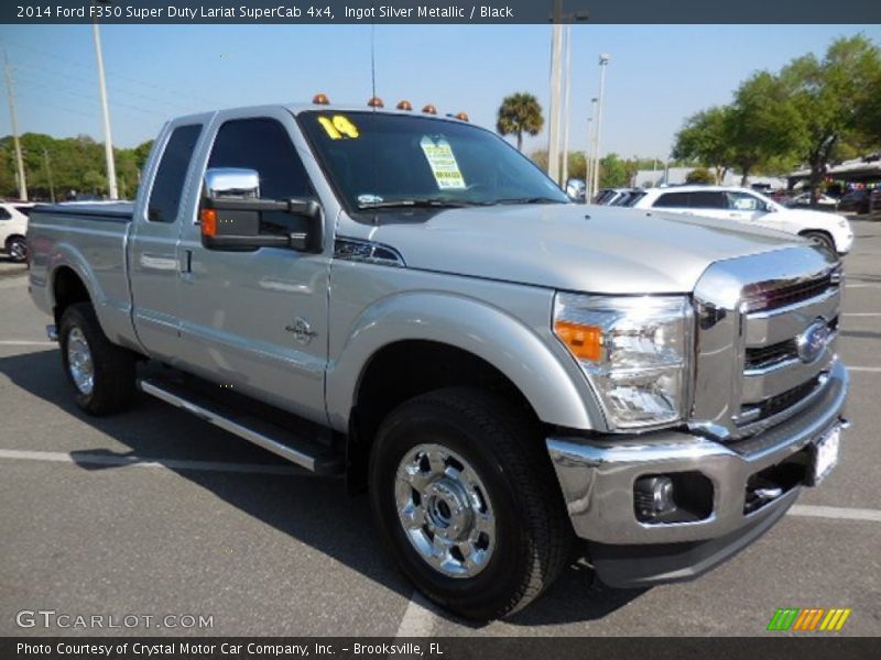 Ingot Silver Metallic / Black 2014 Ford F350 Super Duty Lariat SuperCab 4x4