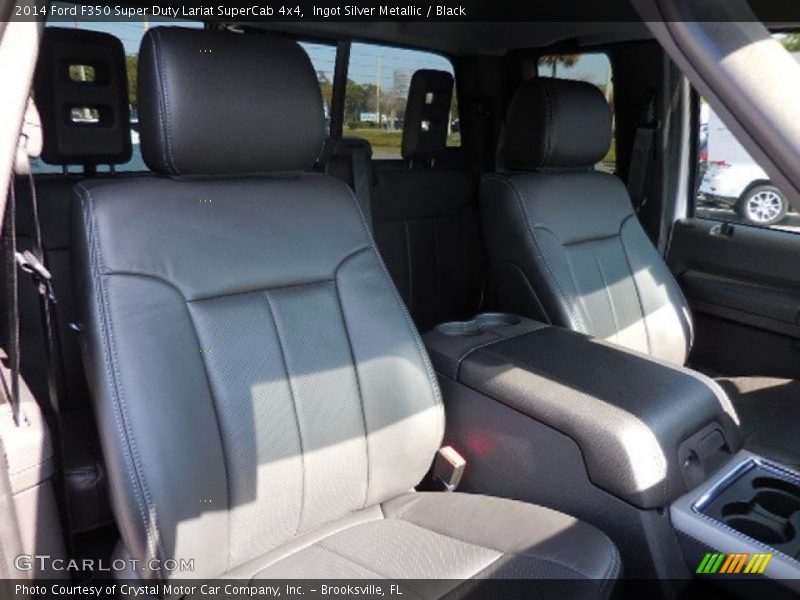 Ingot Silver Metallic / Black 2014 Ford F350 Super Duty Lariat SuperCab 4x4