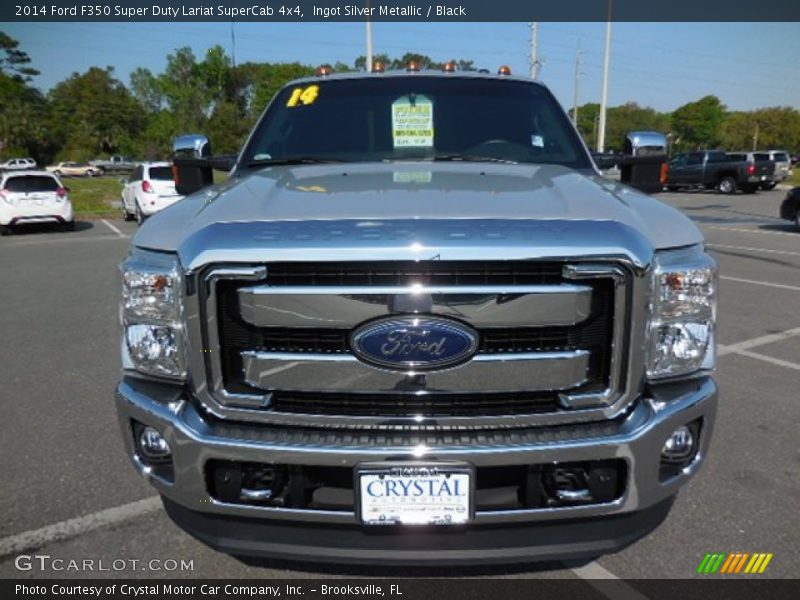Ingot Silver Metallic / Black 2014 Ford F350 Super Duty Lariat SuperCab 4x4