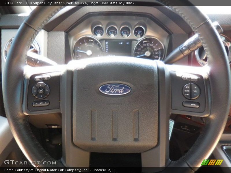 Ingot Silver Metallic / Black 2014 Ford F350 Super Duty Lariat SuperCab 4x4