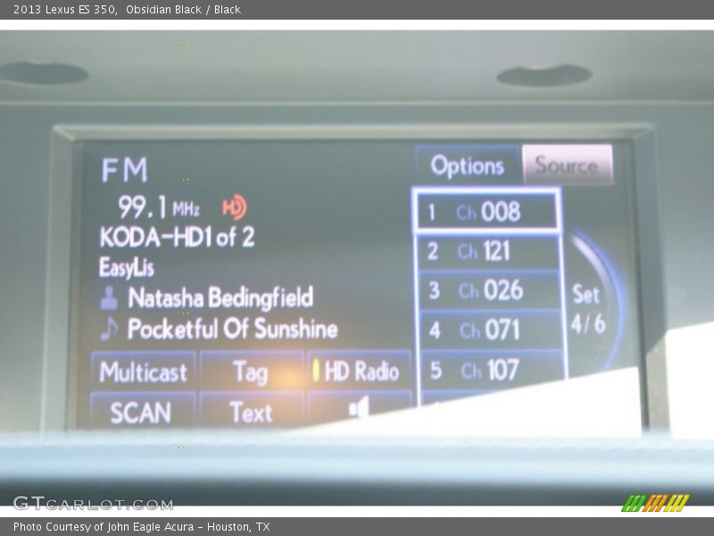 Obsidian Black / Black 2013 Lexus ES 350