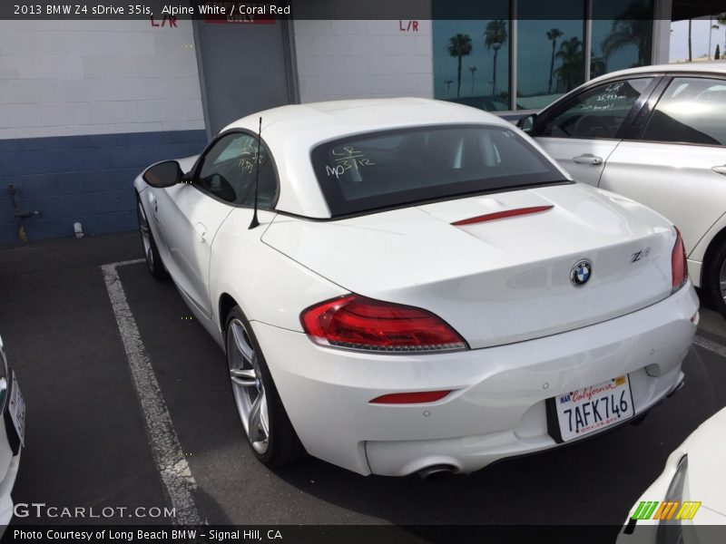 Alpine White / Coral Red 2013 BMW Z4 sDrive 35is