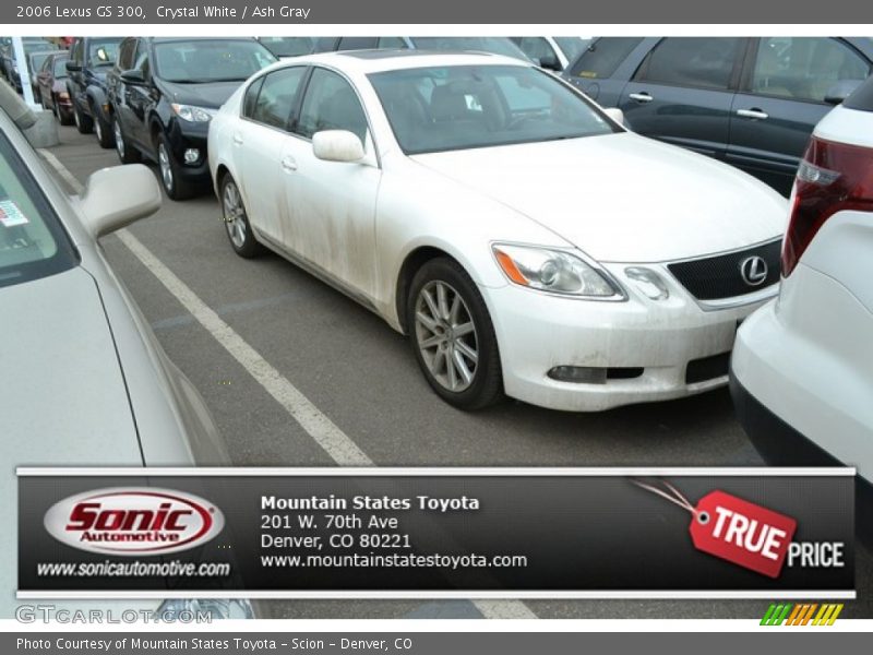 Crystal White / Ash Gray 2006 Lexus GS 300