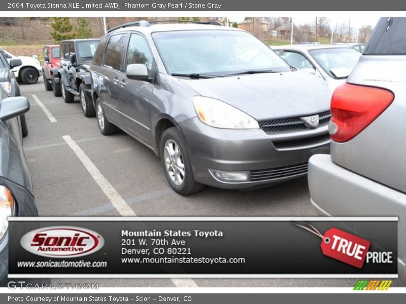 Phantom Gray Pearl / Stone Gray 2004 Toyota Sienna XLE Limited AWD